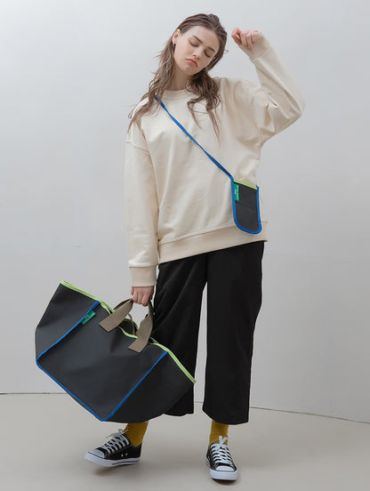 TUO Eco-Friendly Save Earth Shopper Handbags Womens Woven Vinyl Coated