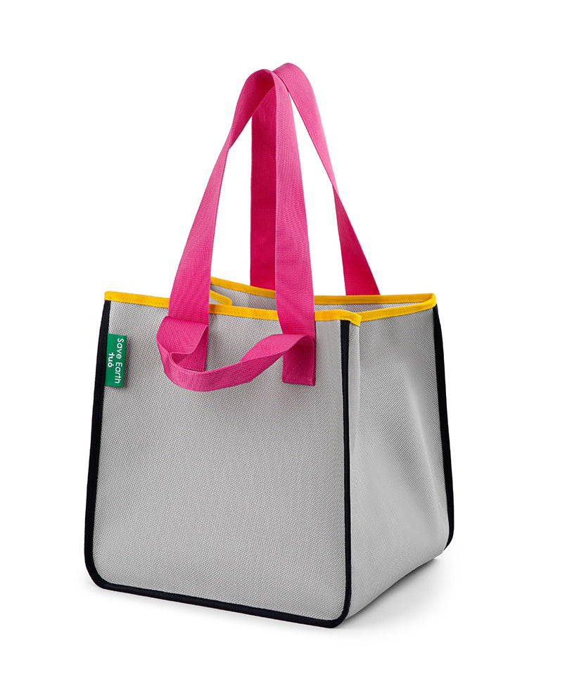 TUO Eco-Friendly Save Earth Shopper Handbags Womens Woven Vinyl Coated