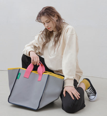 TUO Eco-Friendly Save Earth Shopper Handbags Womens Woven Vinyl Coated