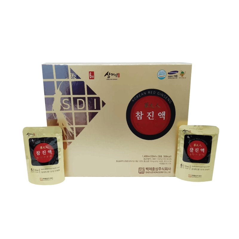 Samdaein Korean Red Ginseng Extracts Gifts Health Supplements 28ml 50 Pouches Foods Beverage Liquid Drink Honey Stick Sachets