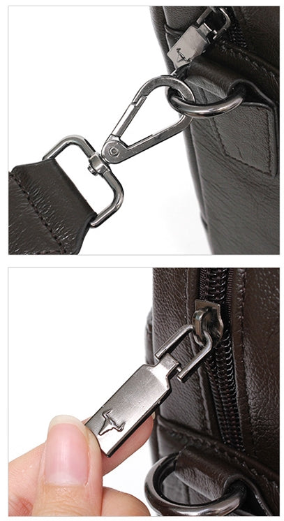 Genuine Cowhide Leather Work Business Briefcases Korean Mens Fashion