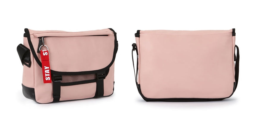 Pink Faux Leather Crossbody Messengers Bags Korean Fashion