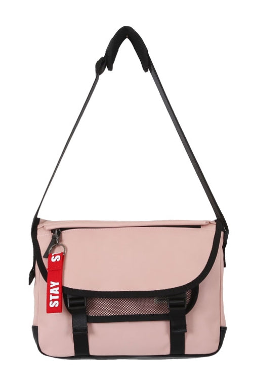 Pink Faux Leather Crossbody Messengers Bags Korean Fashion