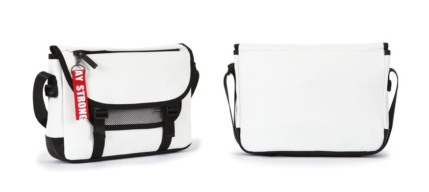 White Faux Leather Crossbody Messengers Bags Korean Fashion