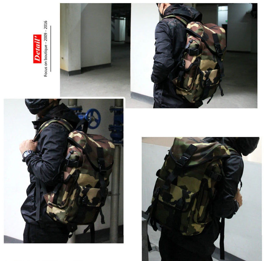 Camouflage Military Travel Backpacks Korean Mens Fashion