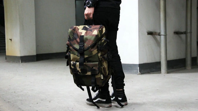 Camouflage Military Travel Backpacks Korean Mens Fashion