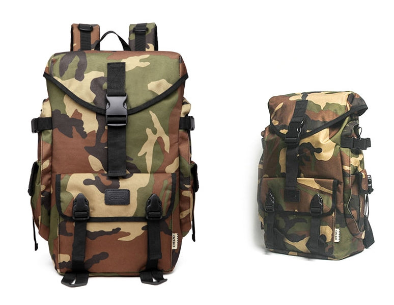 Camouflage Military Travel Backpacks Korean Mens Fashion