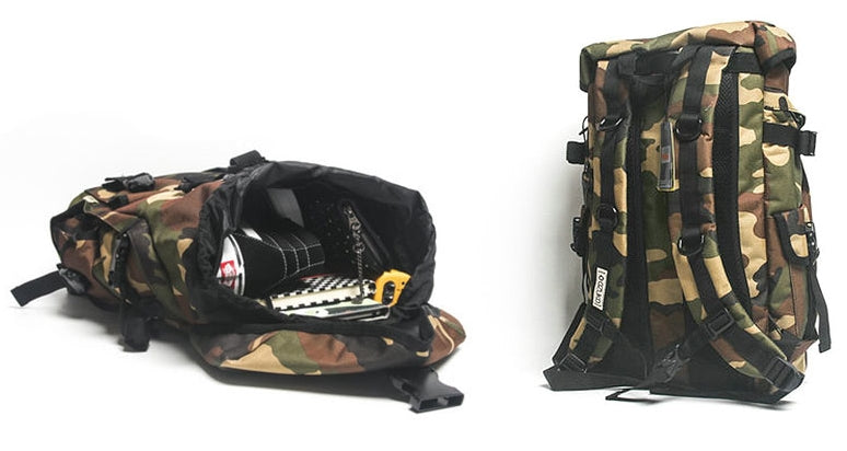 Camouflage Military Travel Backpacks Korean Mens Fashion