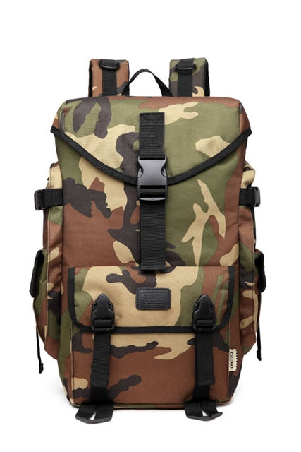 Camouflage Military Travel Backpacks Korean Mens Fashion