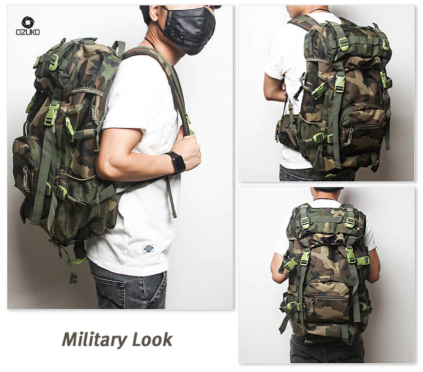Camouflage Military Backpacks Rucksacks Korean Mens Fashion Style