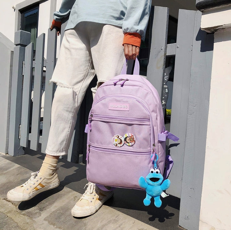 URBAN BROS Casual Purple Backpack Korean Fashion Womens Mens Best Bags