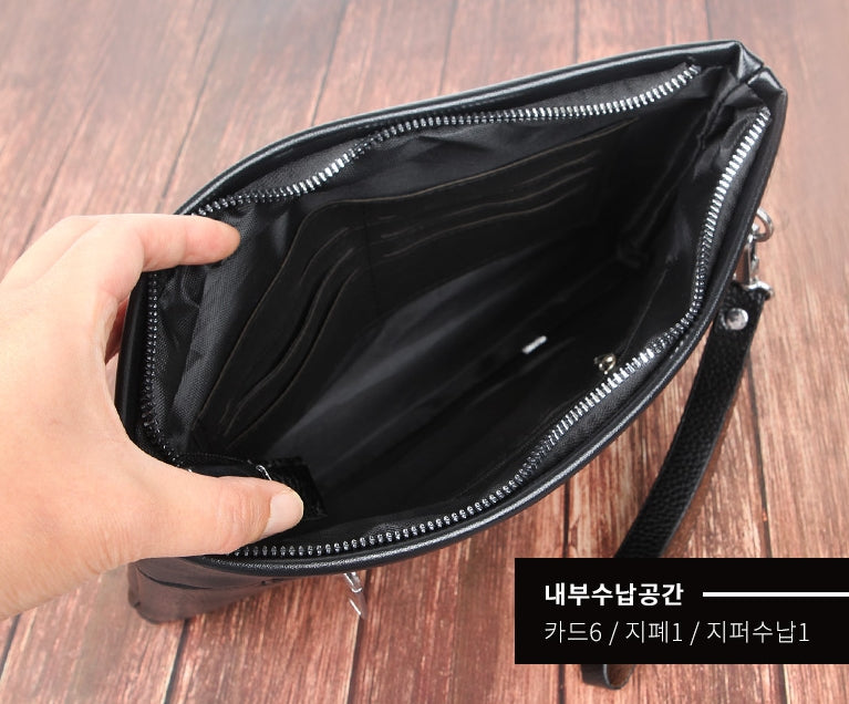 GNB Men's Pouch Dandy Luxury Black Clutch Bag Korean Best Fashion Kpop Style