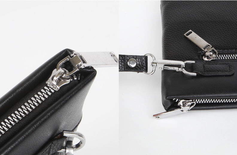 Wholesale New fashion korean black crossbody men's wristlet envelope clutch  bag From m.