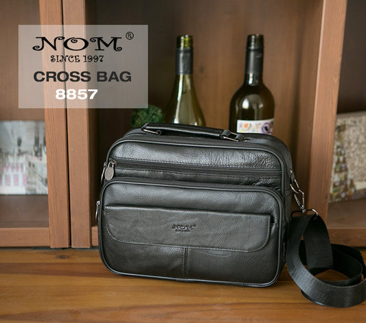 LEATHER CROSS BAG Black Korean Best Business Mens Fashion