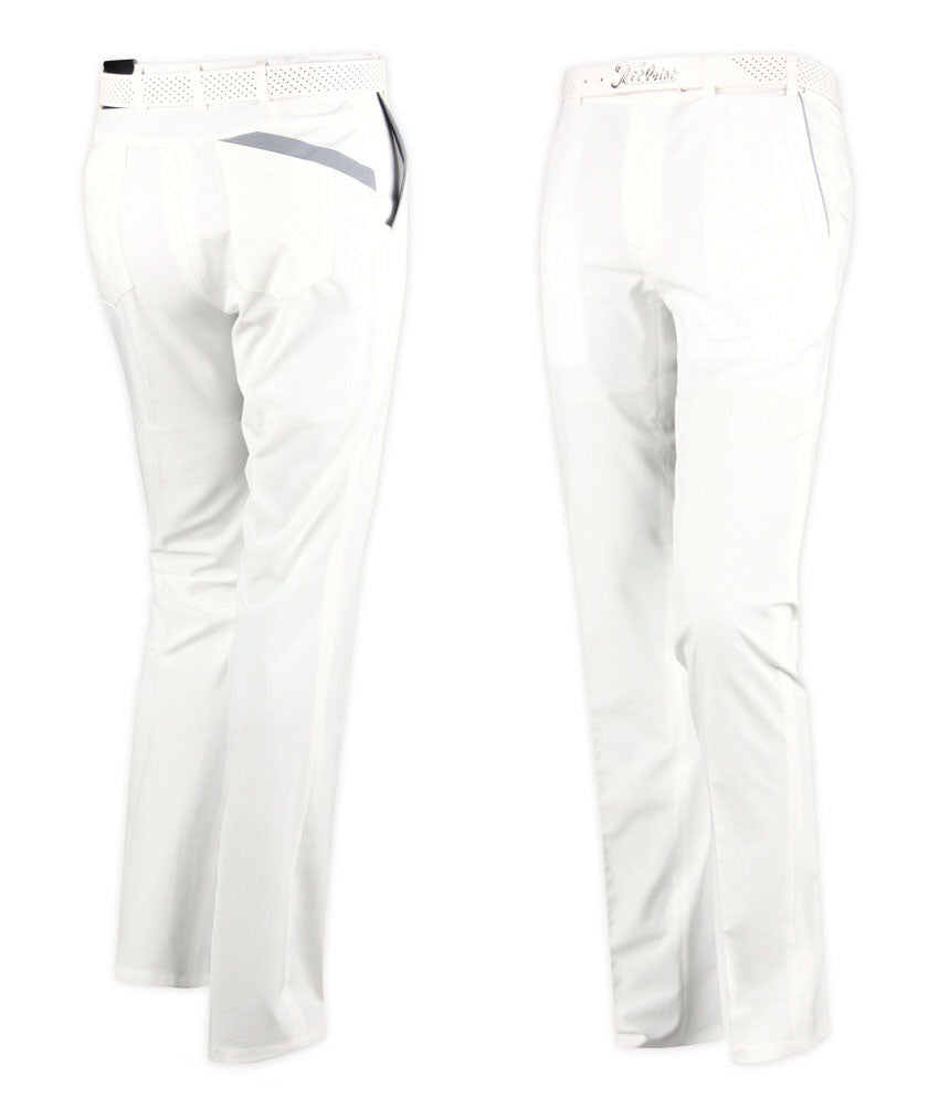 Off-White Stretch Golf Wear Trousers Mens Pants UV Slim Fit Sports