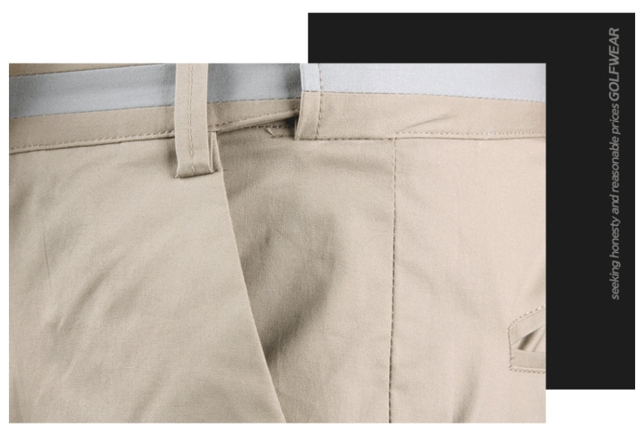 Navyblue Elastics Golf Wear Trousers Mens Pants UV Slim Fit Outdoor