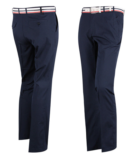 Navyblue Spandex Golf Wear Trousers Mens Pants UV Cut Slim Fit Basic