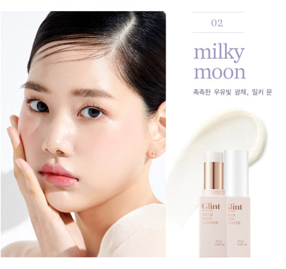 Glint X JEYU Stick Highlighter 02 Milky Moon 7g Facial Glow Shimmer Makeup Beauty Cosmetics