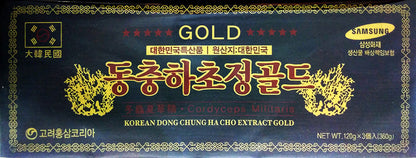 Korean Dong Chung Ha Cho Extract Gold 120g X 3 Bottles 360g Cordyceps