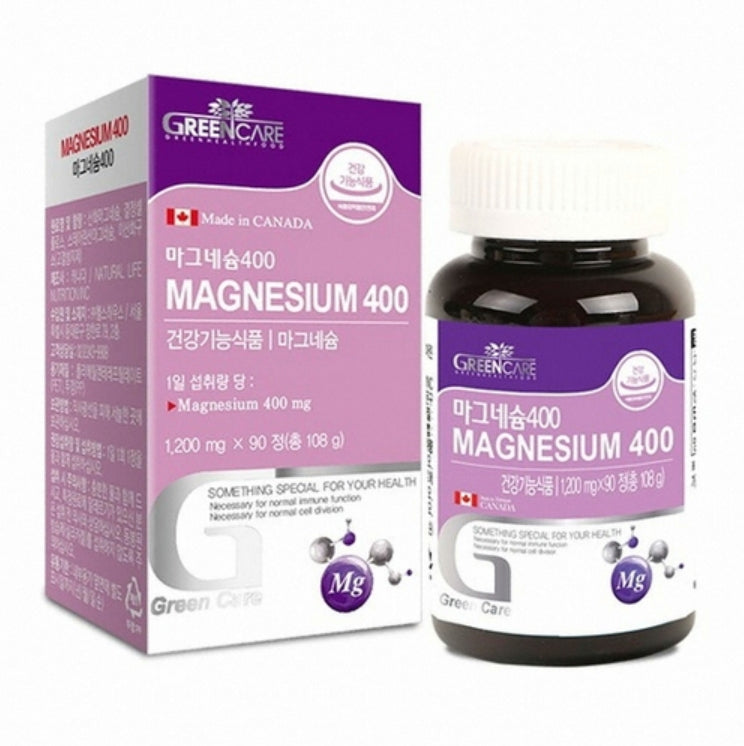 GREENCARE Magnesium 400 90 Tablets Muscle Health Supplements Vitality