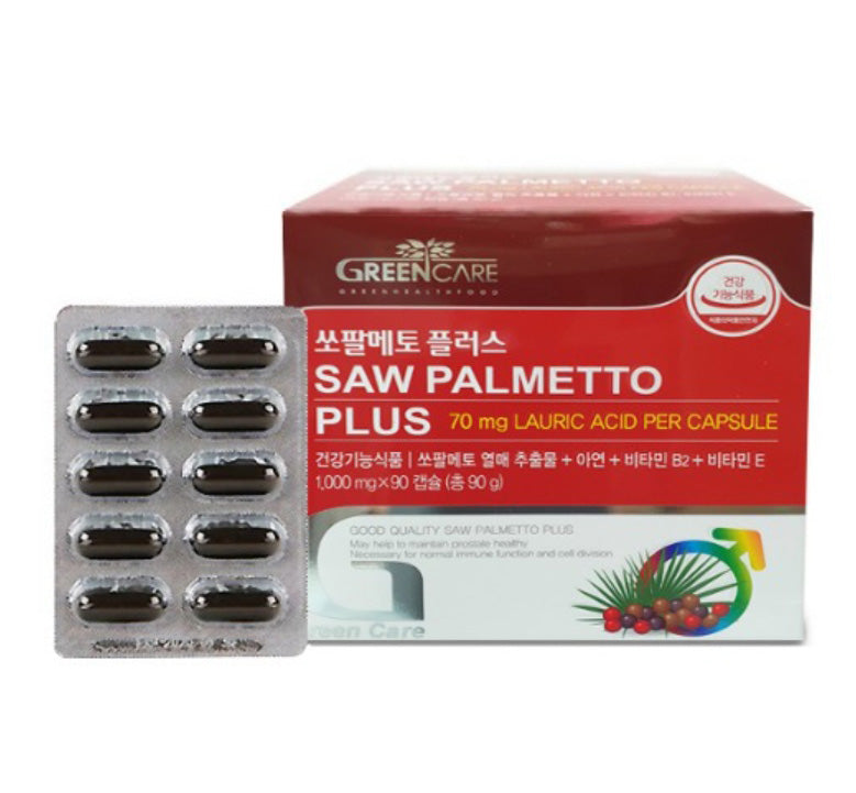 GREENCARE Saw Palmetto Plus 90 Capsules Mens Prostate Health Supplements Vitamin Zinc Improve Endurance Immunity Energy Male Husband Gifts