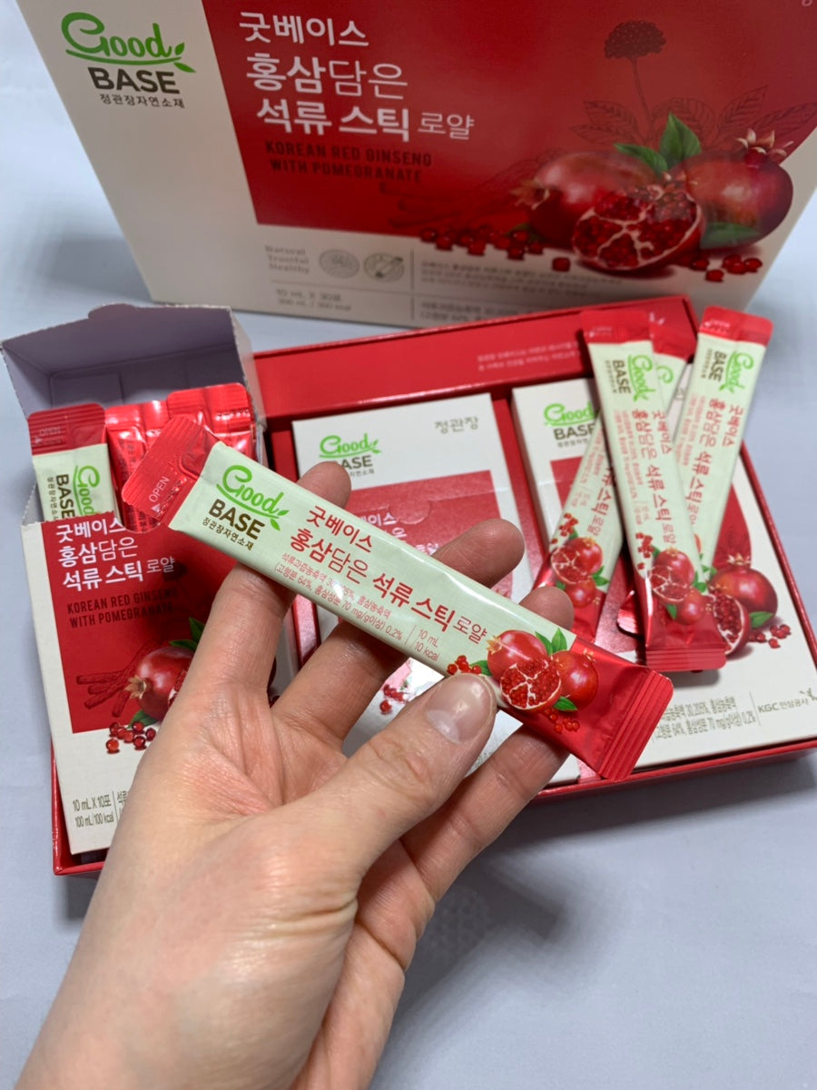 Good Base Korean Red Ginseng Pomegranate Sticks Royal 10ml x 30 Pouches Healthy Foods Korean Traditional Beauty Supplements