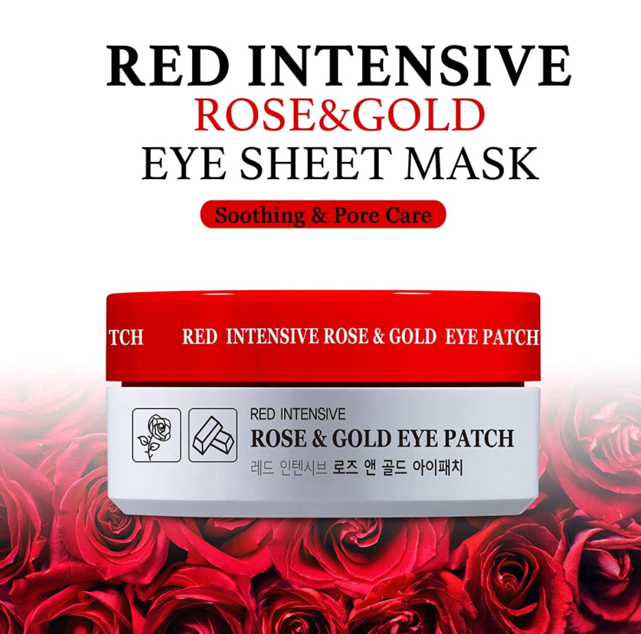 HANI x HANI Red Intensive Rose Gold Eye Patch 60ea Skincare Facial Anti Wrinkles Dark Circles Elasticity Firming Brightening