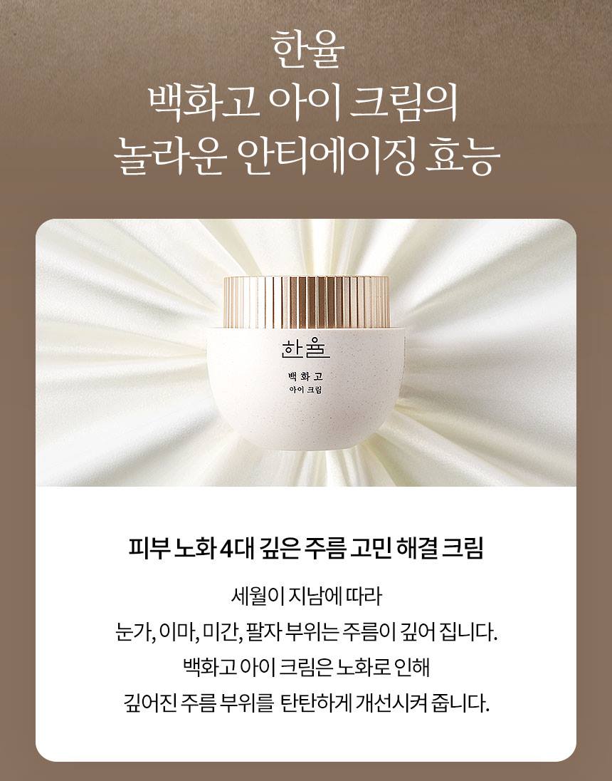 HANYUL Baek Hwa Goh Anti-Aging Eye Cream 25ml Skin care Cosmetics