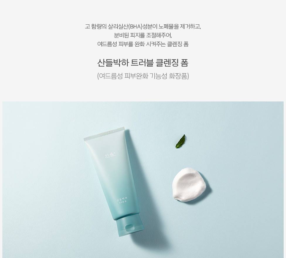 HANYUL Mentha Peppermint Trouble Foam 150ml Acne care Cosmetics