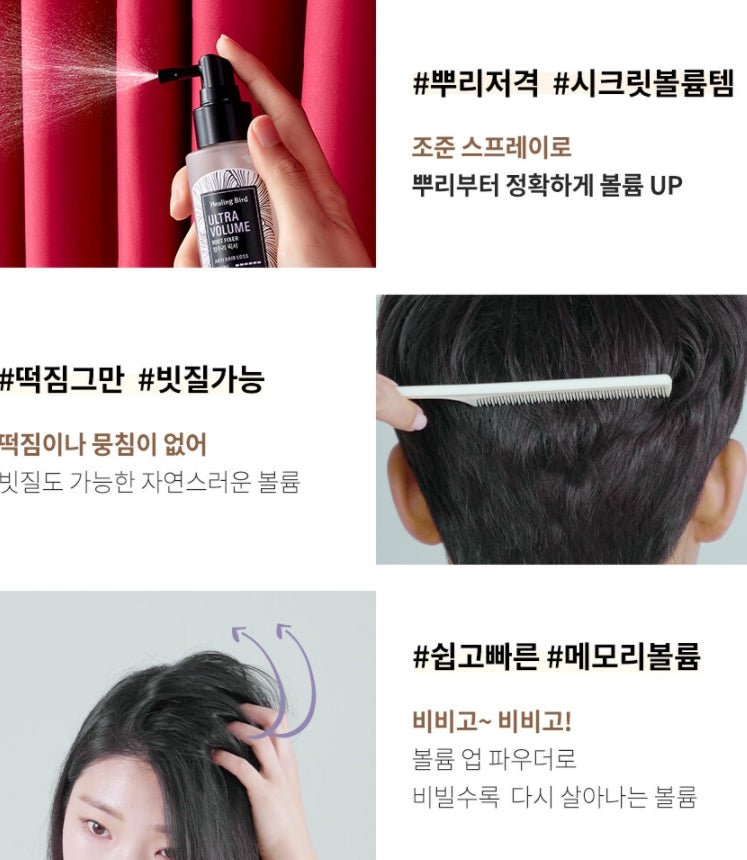 Healing Bird Ultra Volume Root Fixer Special Set Hair Styling Spray