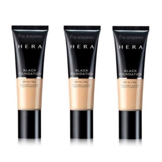 HERA Black Foundation 10ml 3Sets Tube Makeup Beauty Excellent Coverage