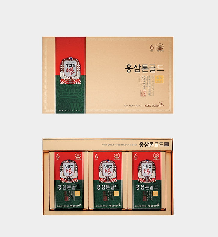 Korean Red Ginseng Tonic Gold Sets 40ml 30 bags pouches herbal extract 6 Years old drink