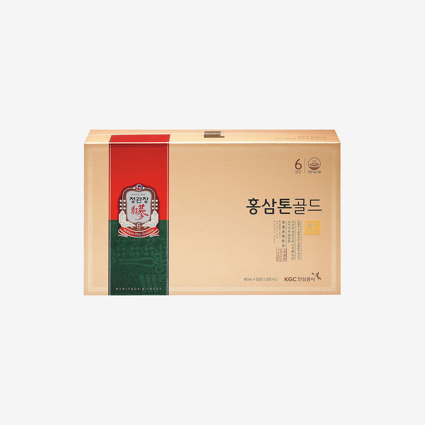 Korean Red Ginseng Tonic Gold Sets 40ml 30 bags pouches herbal extract 6 Years old drink