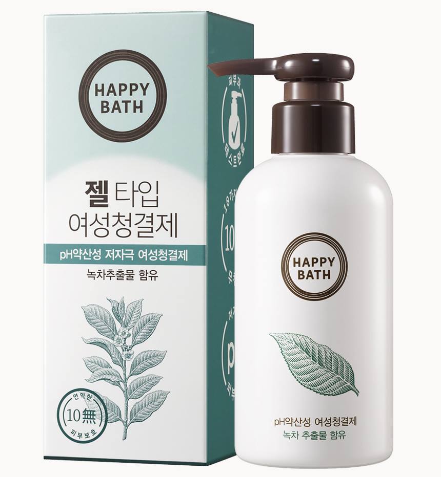 HAPPY BATH Greentea Feminine Cleansers 200ml Womens Body care Beauty