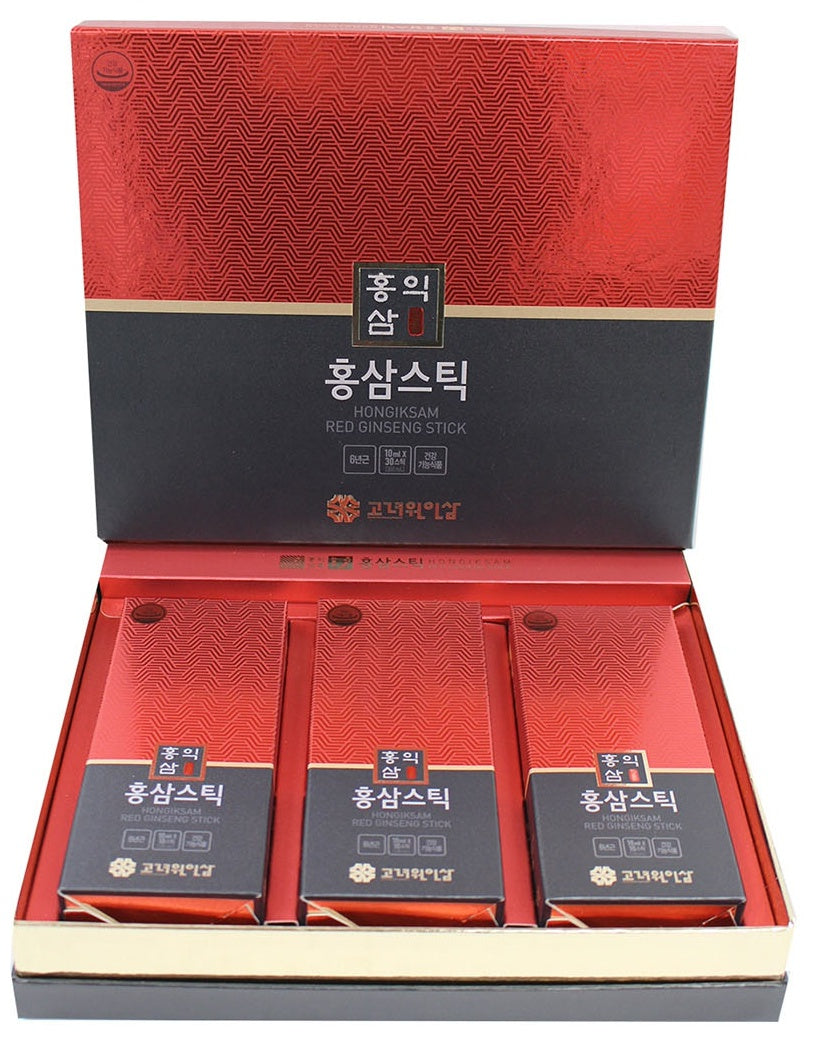 Hongiksam Korean Red Ginseng Sticks 6 Years 10ml x 30 sticks
