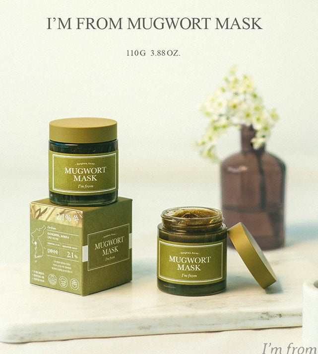 I'm From Mugwort Mask 110g Sensitive Skin Care Cooling Soothing Beauty