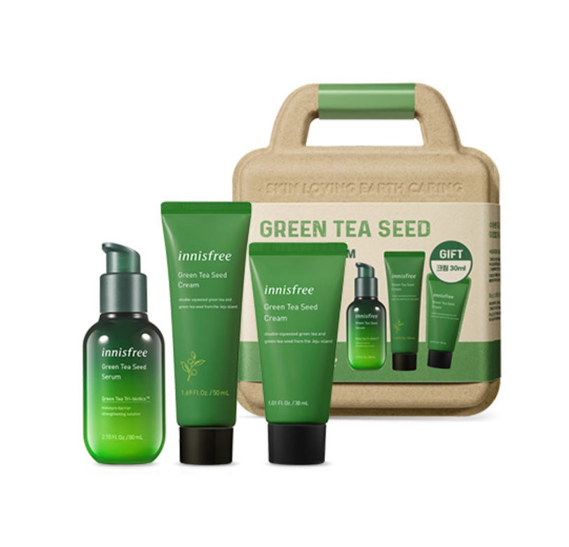 Innisfree Green Tea Seed Serum Cream Duo Set Skincare Barrier Moisture Soothing