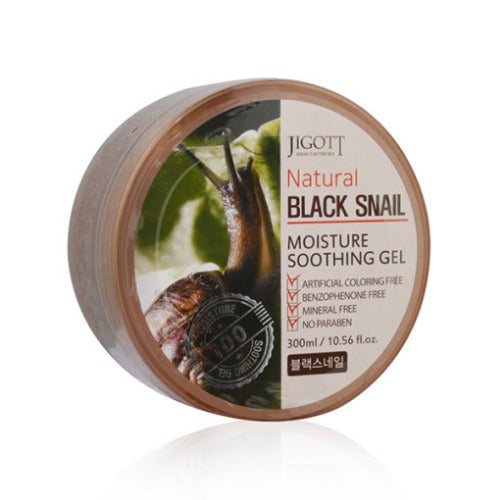 JIGOTT NATURAL BLACK SNAIL MOISTURE SOOTHING GELS 300ML BODY FACE SKIN