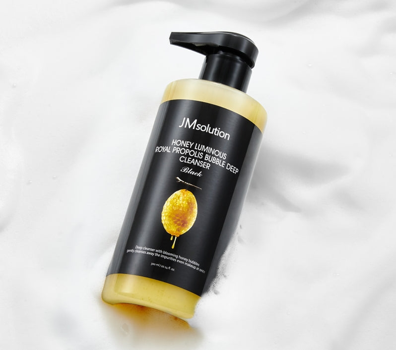 JM solution HONEY LUMINOUS ROYAL PROPOLIS BUBBLE DEEP CLEANSER BLACK