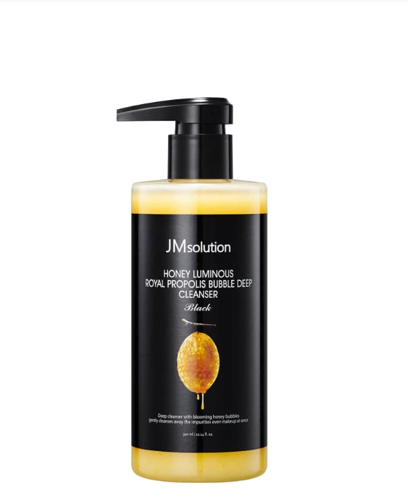 JM solution HONEY LUMINOUS ROYAL PROPOLIS BUBBLE DEEP CLEANSER BLACK