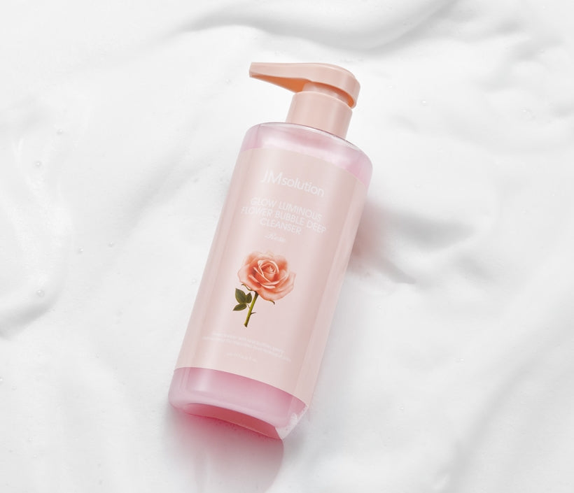 JM solution GLOW LUMINOUS FLOWER BUBBLE DEEP CLEANSER ROSE Skincare