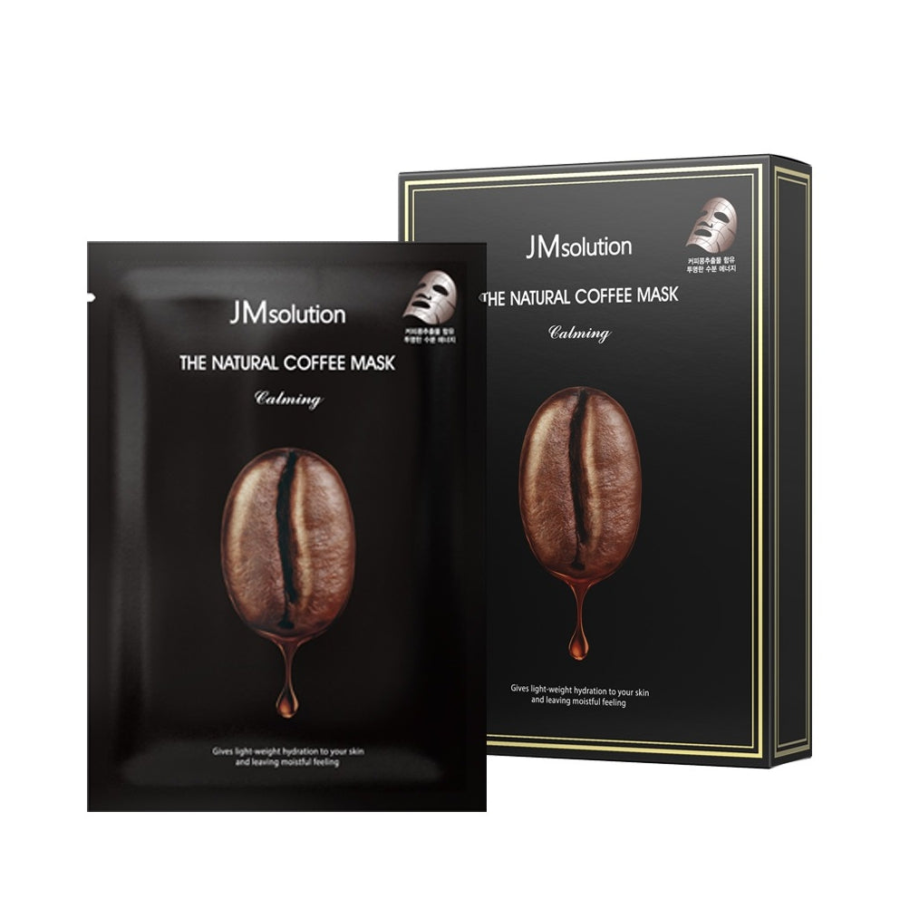JM Solution The Natural Coffee Mask Calming 10 Sheets Moisture Dull Dry Skincare Brightening