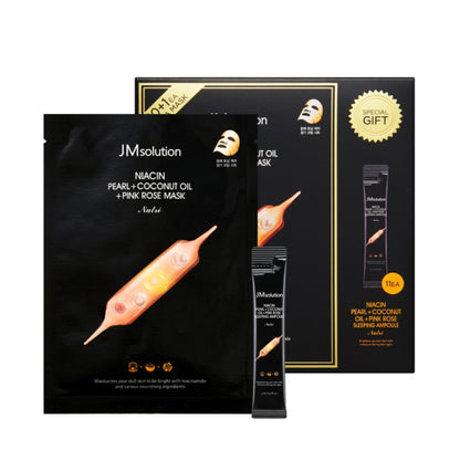 JM solution NIACIN PEARL+COCONUT OIL+PINK ROSE MASK Nutri Face Womens