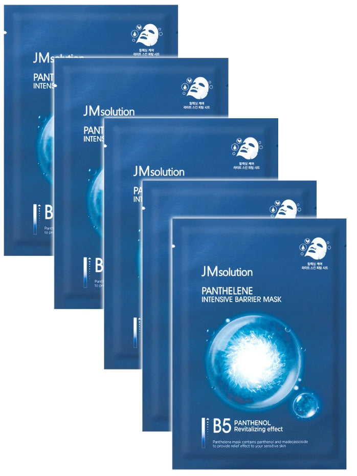 JMsolution Panthelene Intense Barrier Masks 10 Sheets hydrating firming provide relief effect sensitive skincare