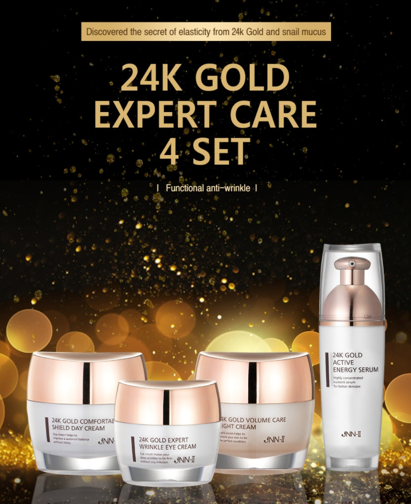 JNN-II Jnn 2 24k Gold Expert Care Set Anti Wrinkles Skin Elasticity Nourishing Moisture