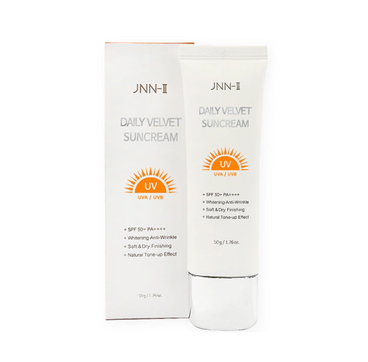 JNN-II JNN2 Daily Velvet Sun Creams SPF50+ PA+++ 50g Facial Sunblock Sunscreens Anti Wrinkles Skin Tone Whitening Non Sticky