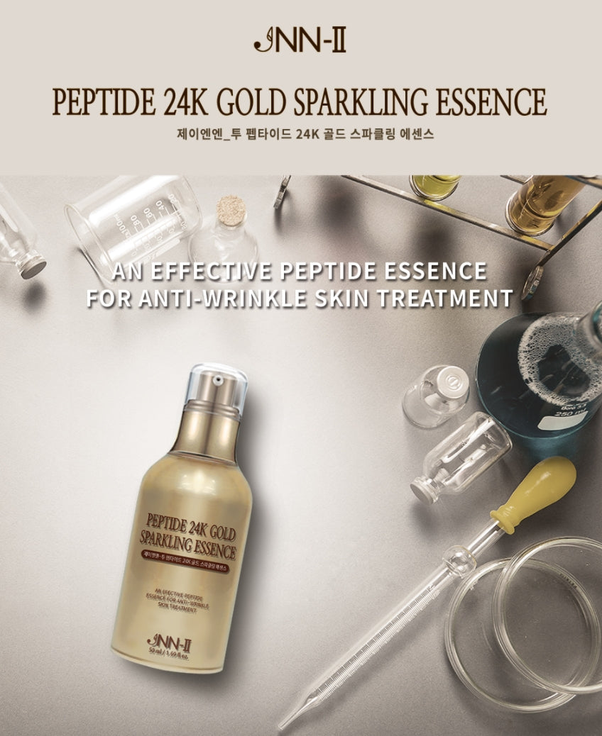 JNN-II JNN2 Peptide 24k Gold Sparkling Essence 50ml Skincare Anti Wrinkles Moisture Pore