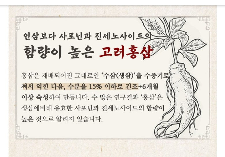 6 Years Old Korean Taekuk Ginseng Roots 20 Pcs 600g Panax Can Gifts