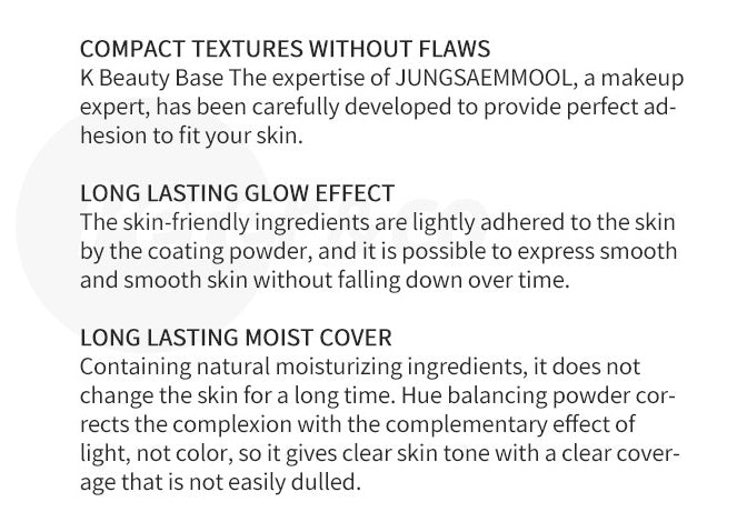 Jung Saem Mool Essential Skin Nuder Cushion Womens Beauty Cosmetics