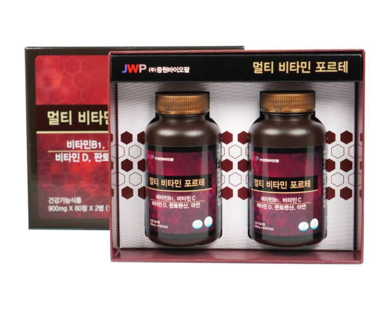 Jungwon Biopharmaceuticals Multivitamins Forte 120 Tablets Daily Health Supplements Zinc Vitality